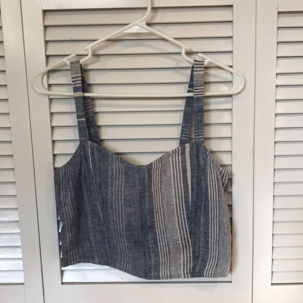 Express Chambray Crop Tank